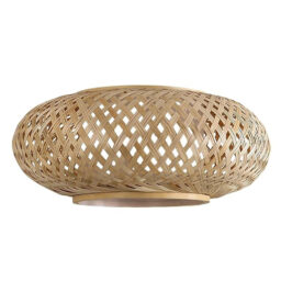 Wholesalestuff Bamboo Wicker Rattan Light Fixture Flush